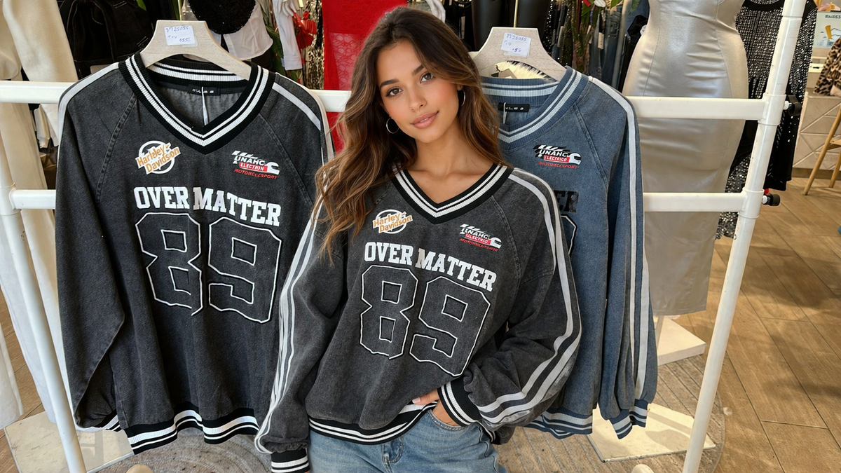Sudadera vaquera oversize mujer