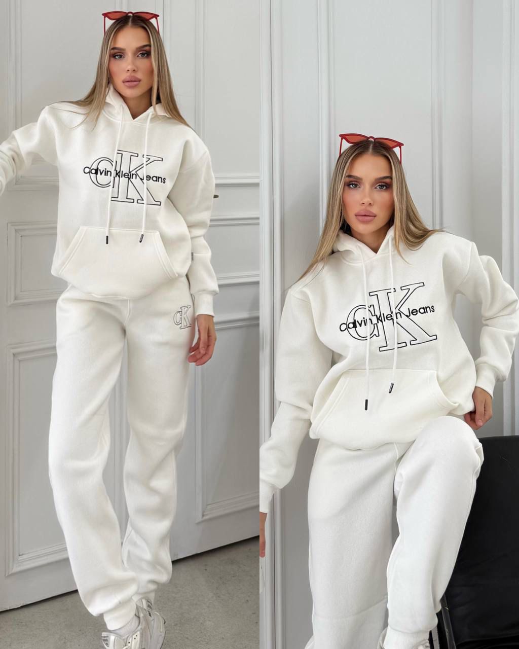Conjunto deportivo de dos piezas , compuesto por sudadera con capucha y pantalón jogger.
