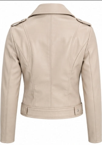 Chaqueta efecto cuero para mujer