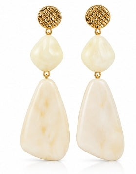 Pendientes en turquesa o beige