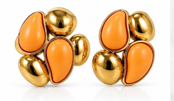 Pendientes Naranja Statement