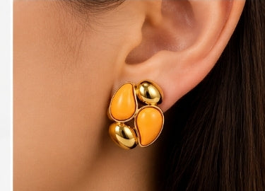 Pendientes Naranja Statement