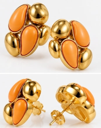 Pendientes Naranja Statement