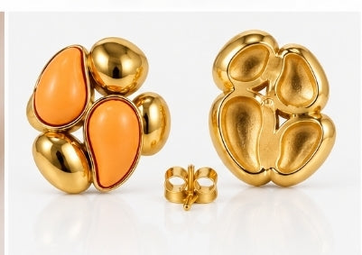 Pendientes Naranja Statement