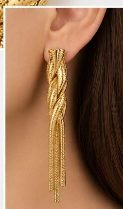 Pendiente Dorado Statement