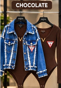 Conjunto de body y chaqueta para mujer