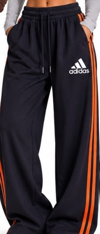 Pantalón de chándal de mujer de algodón con licra y pernera ancha