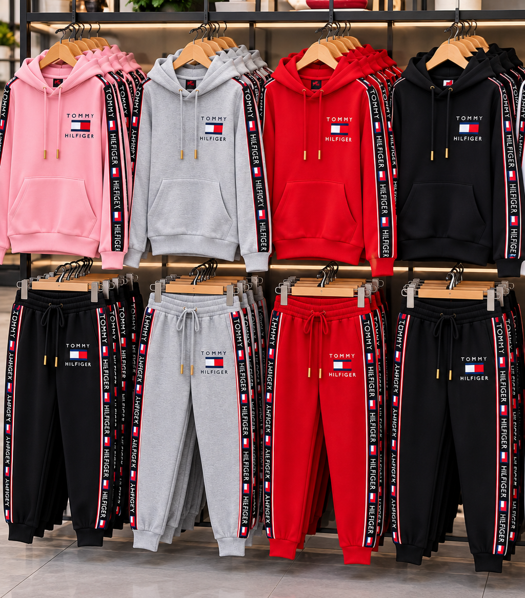 Lote de 20 Conjuntos Deportivos Unisex — Sudadera con Capucha y Pantalón de Chándal