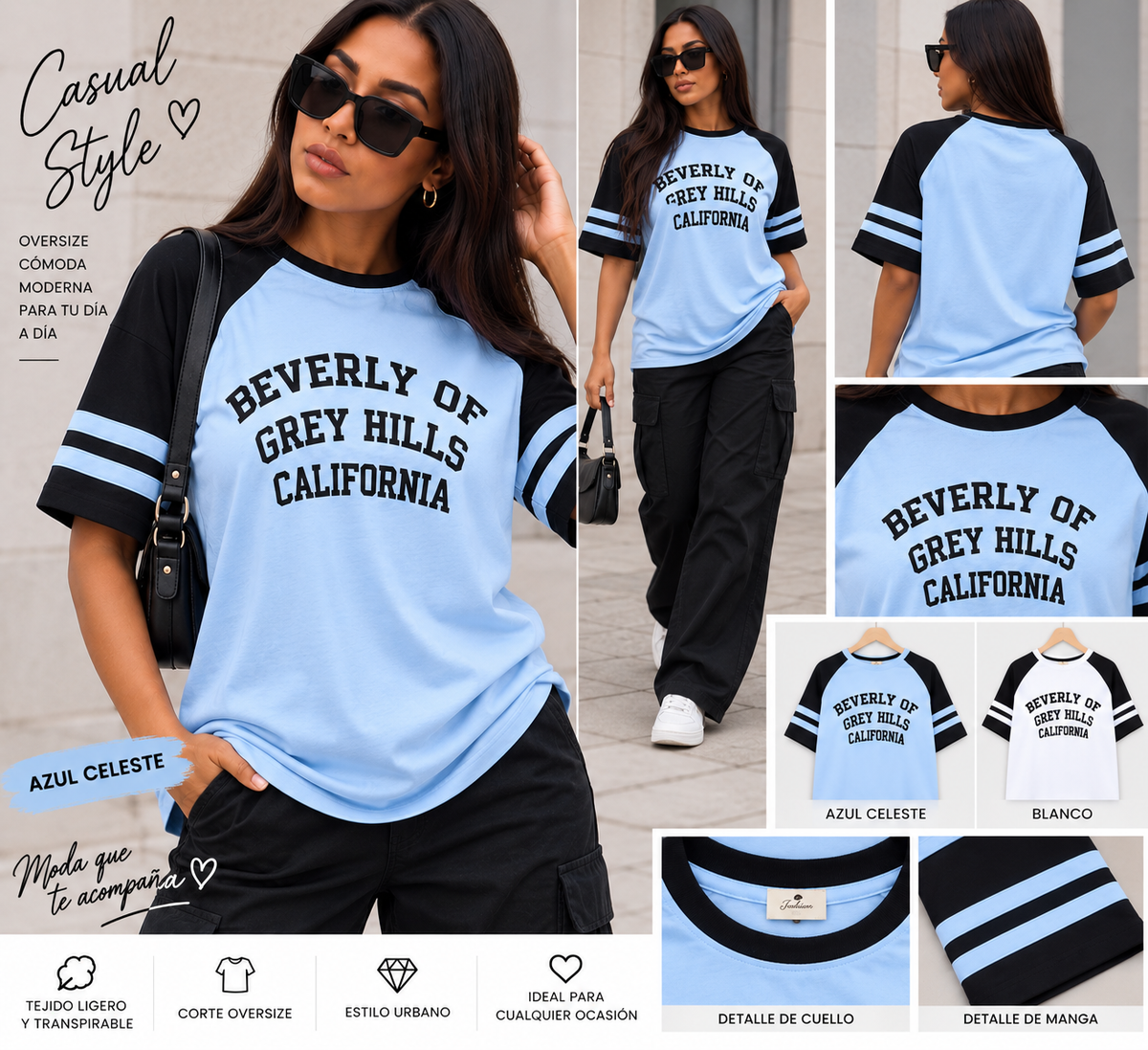 Camiseta oversize de mujer