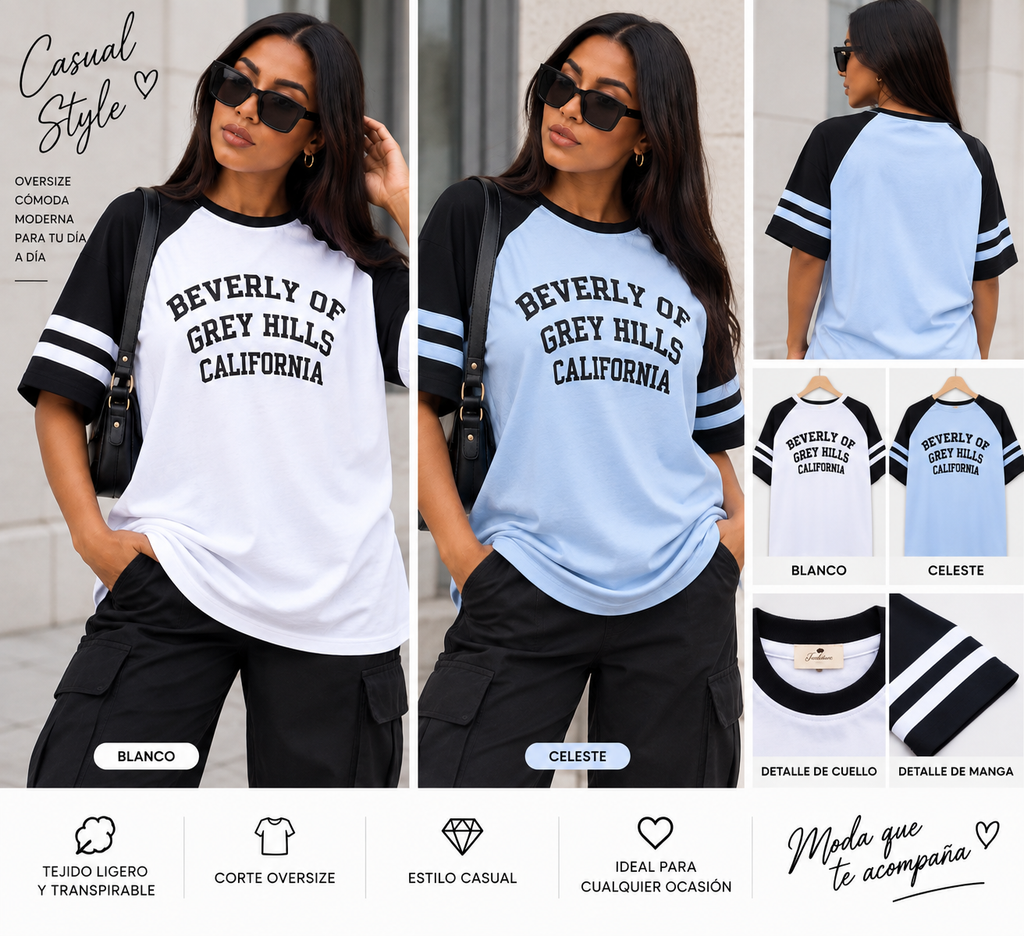 Camiseta oversize de mujer