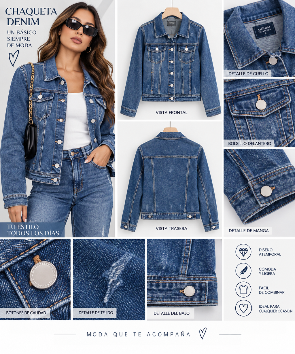 Chaqueta vaquera azul