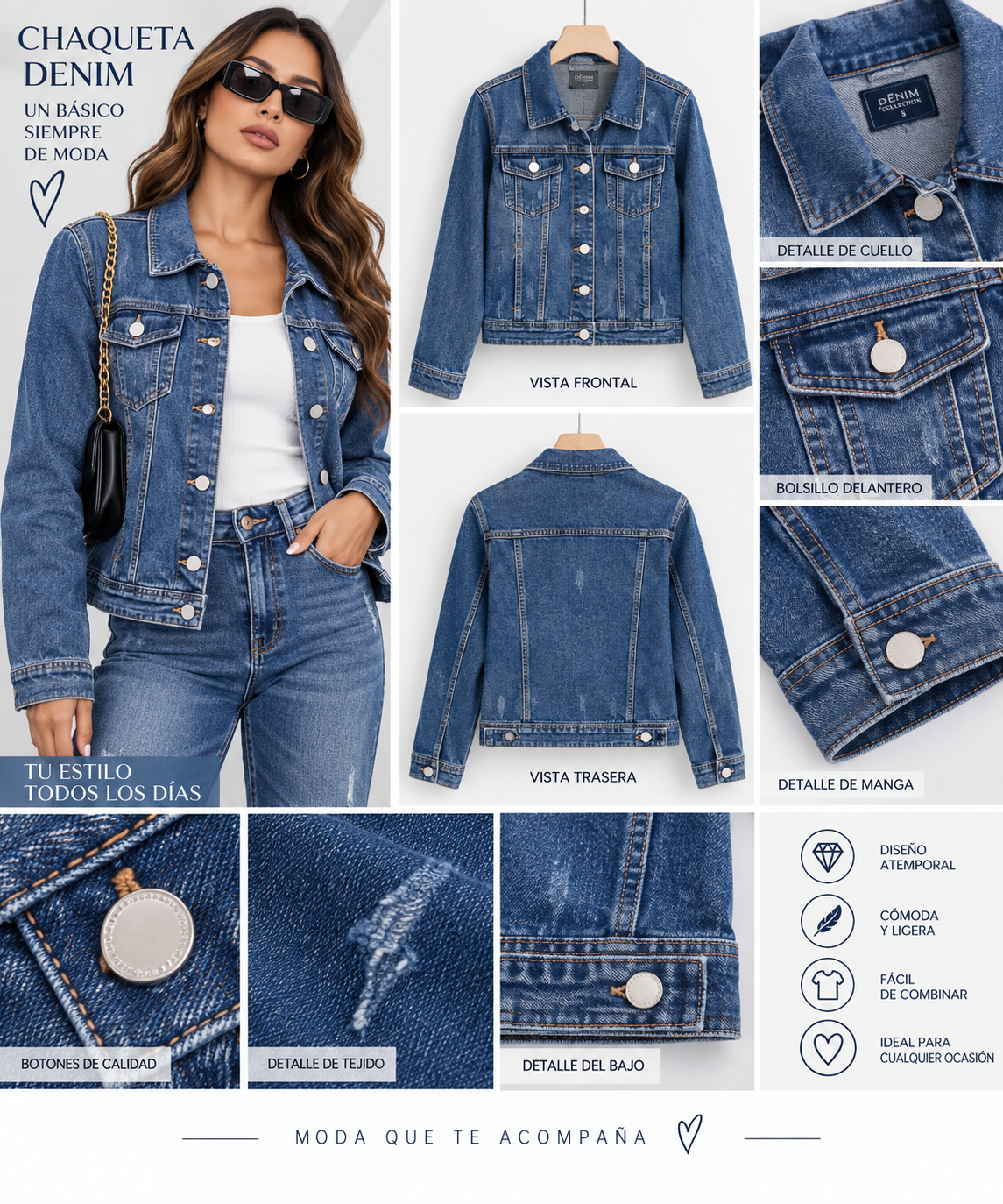 Chaqueta vaquera azul