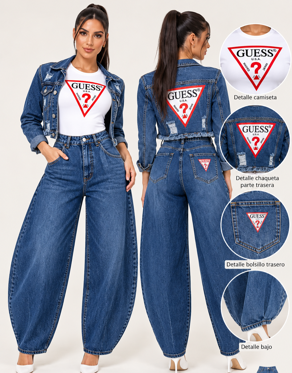 Conjunto de mujer de 3 piezas en azul