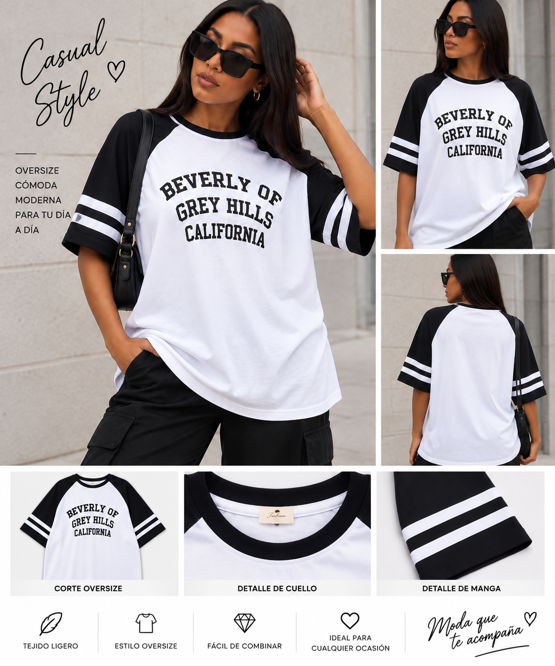 Camiseta oversize de mujer