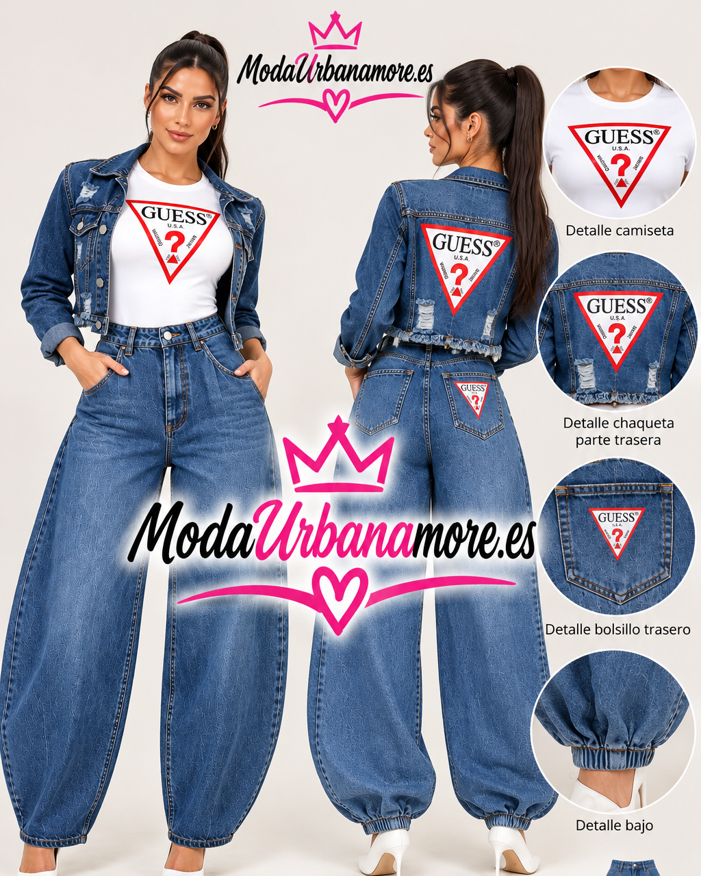 Conjunto de mujer de 3 piezas en azul