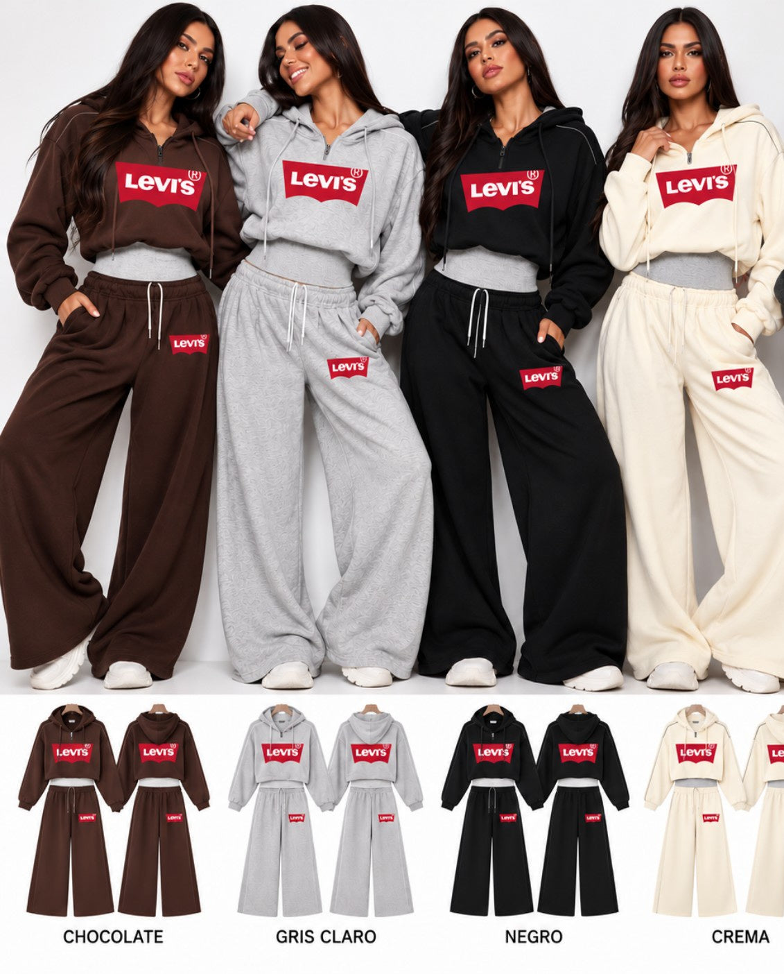 Conjunto de mujer con pantalón de pierna ancha